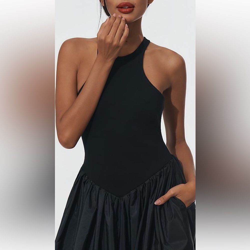Anthropologie
Maeve Sleeveless Crew-Neck Drop-Waist Maxi Dress